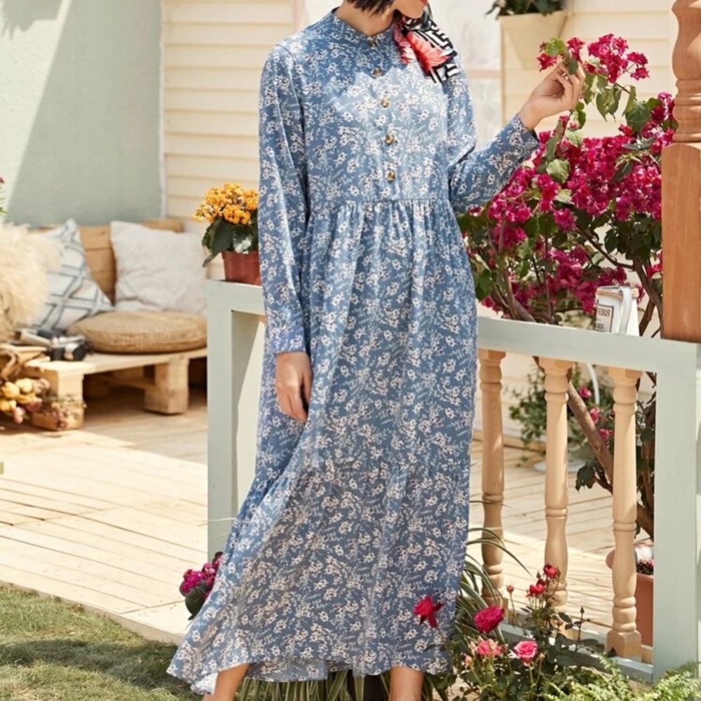 NEW floral maxi smock dress